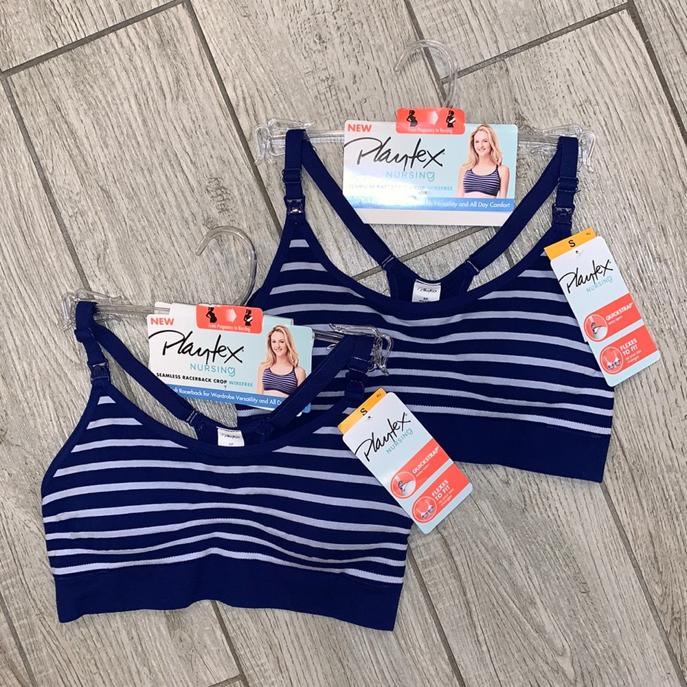 NWT (2) Playtex Nursing Racerback Wirefree Bras